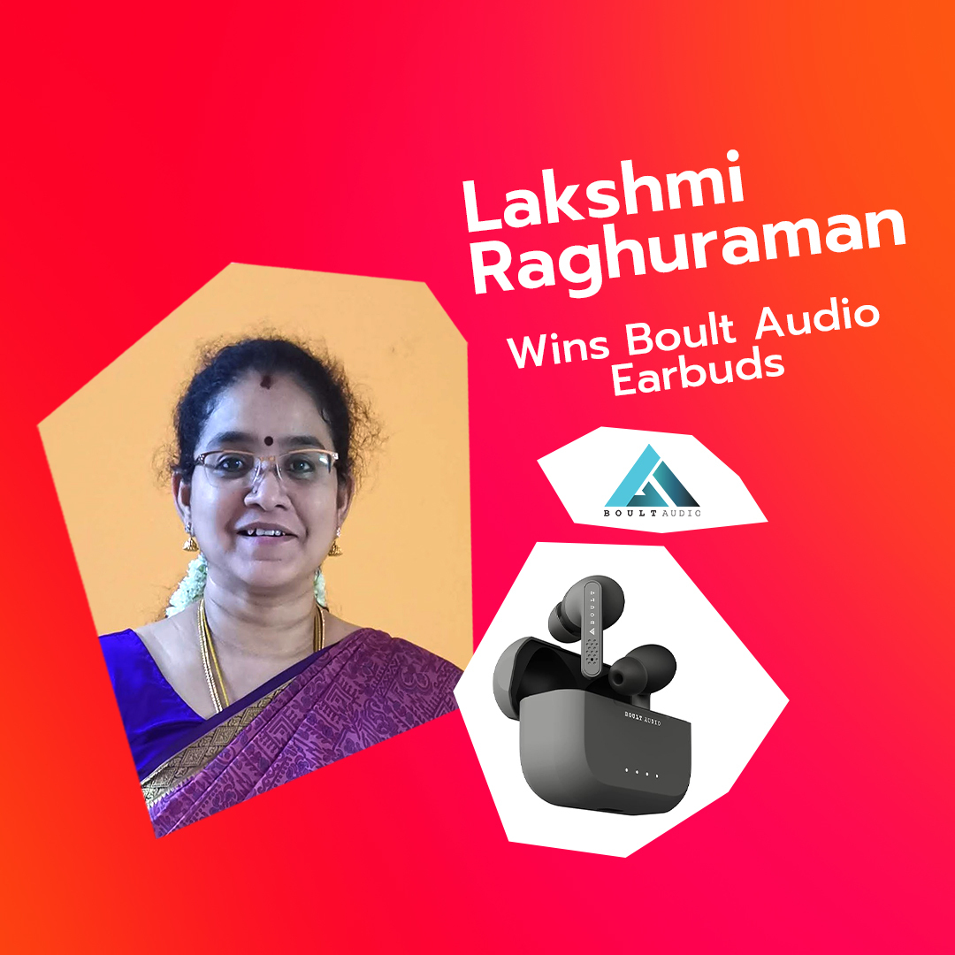 online contest platform winner Lakshmi Raghuraman