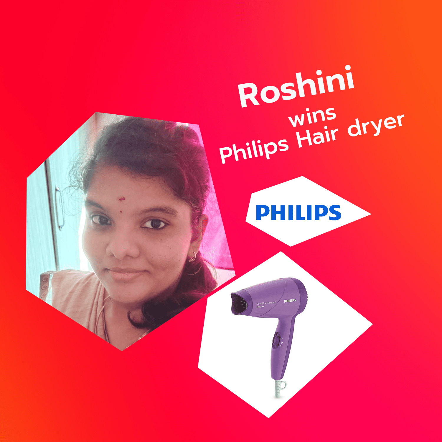Best online contest platform winner Roshini
